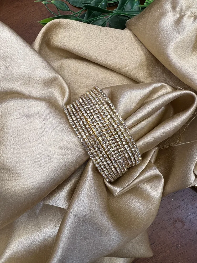 Border Bangles — Premium non Bendable Diamond Stones